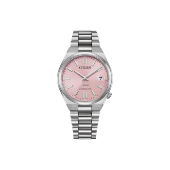 CITIZEN Collection Automatic Mechanical Movement Steel Strap Watch 37mm Women's Watch Pink Watch Dial