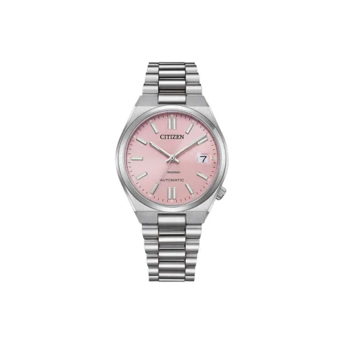 CITIZEN Collection Automatic Mechanical Movement Steel Strap Watch 37mm Women's Watch Pink Watch Dial