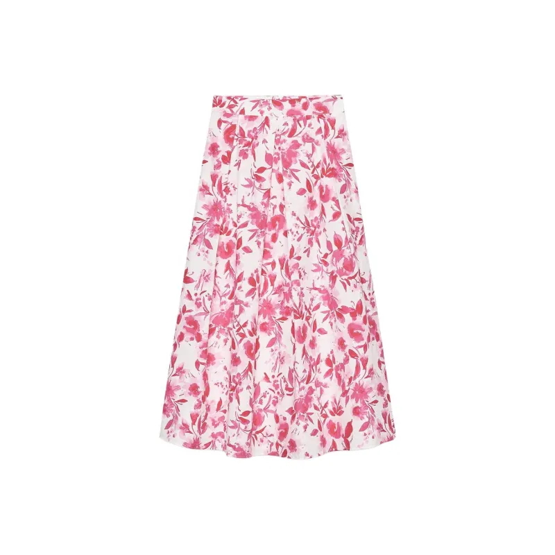 ZARA Casual Long Skirt Women's Pink/White-0