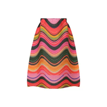 PLEATS PLEASE ISSEY MIYAKE FW22 Casual Long Skirts Women's Pink