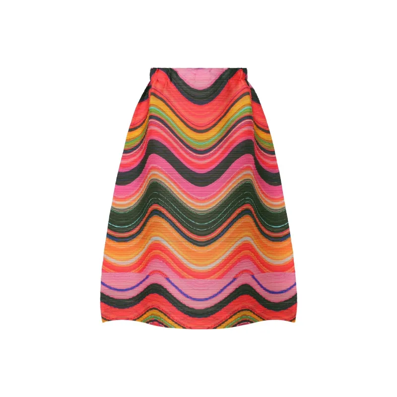 PLEATS PLEASE ISSEY MIYAKE FW22 Casual Long Skirts Women's Pink-0