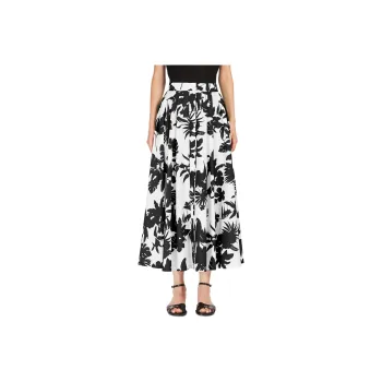 MaxMara Studio Idoneo Allover Floral Printed Midi Skirt