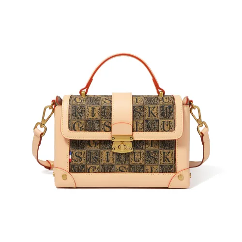 GUSKI Top Grain Cow Leather Shoulder Bag, Crossbody Bag, Handbag Women's Multicolor