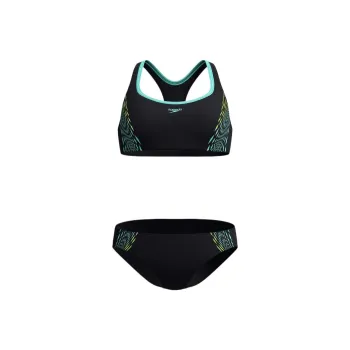 Speedo Placement Bikini Women's Black Yellow
