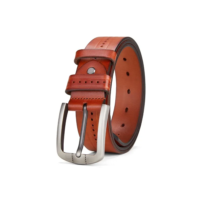 PIERRE CARDIN Top Grain Cow Leather Belts Men's Coffee/Brown/Black 3.8cm-5