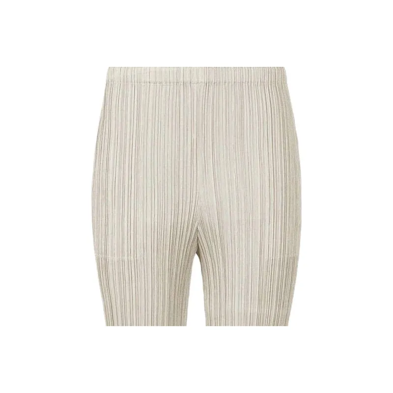 PLEATS PLEASE ISSEY MIYAKE FW22 Casual Pants Women's Gray Beige-4