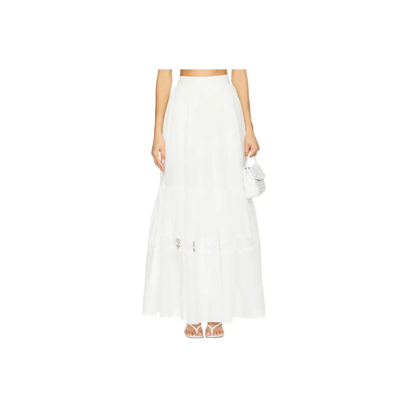 Aje Casual Long Skirt Women's Ivory White-0