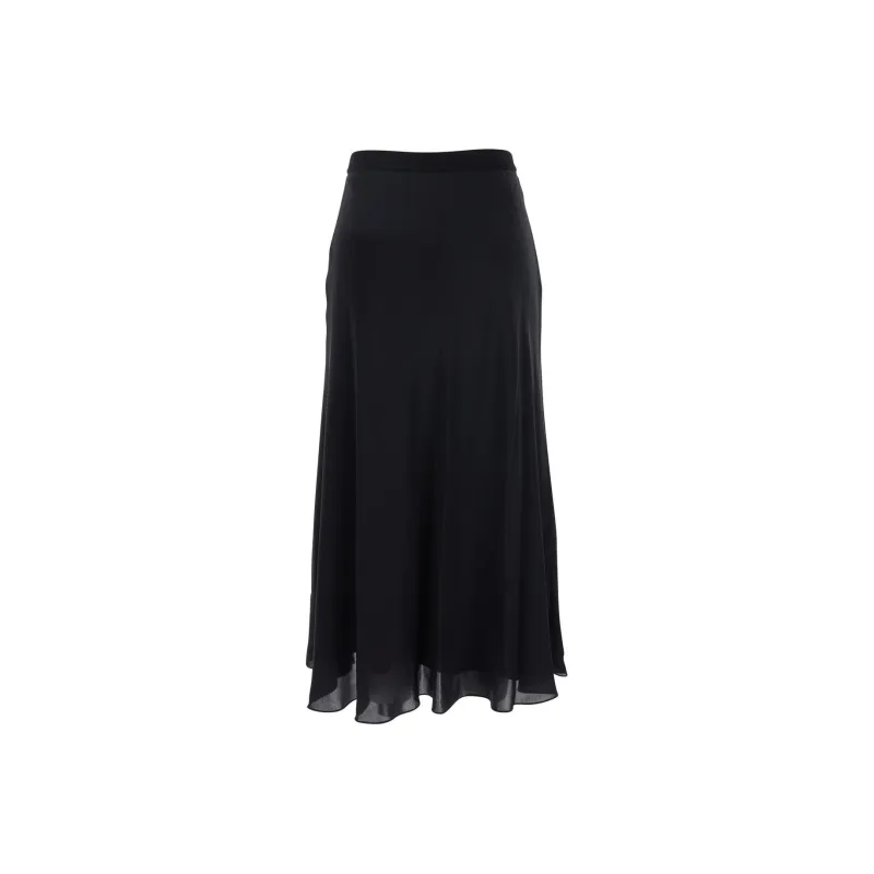 THEORY Georgette Pull On Midi Skirt-0