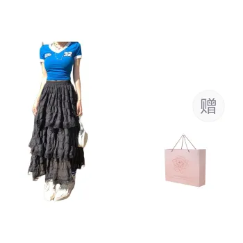 ZAZN Casual Long Skirts Women's Black