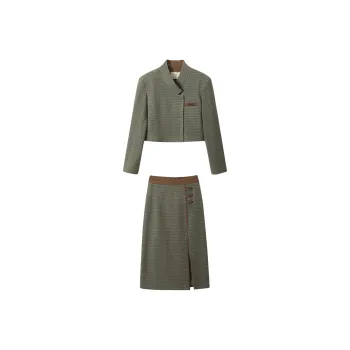 SHUXI Skirt Set Women's Rustic Green
