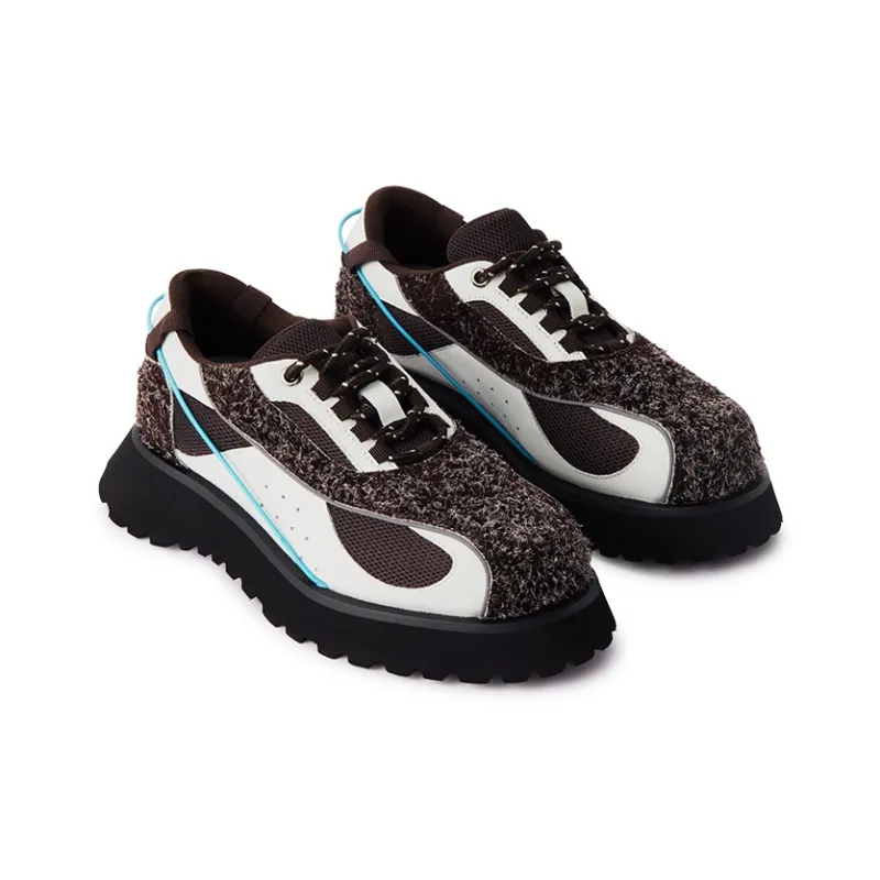 CONP Slip Resistant And Breathable Low Top Casual Shoes Unisex Brown, White & Multicolor-2