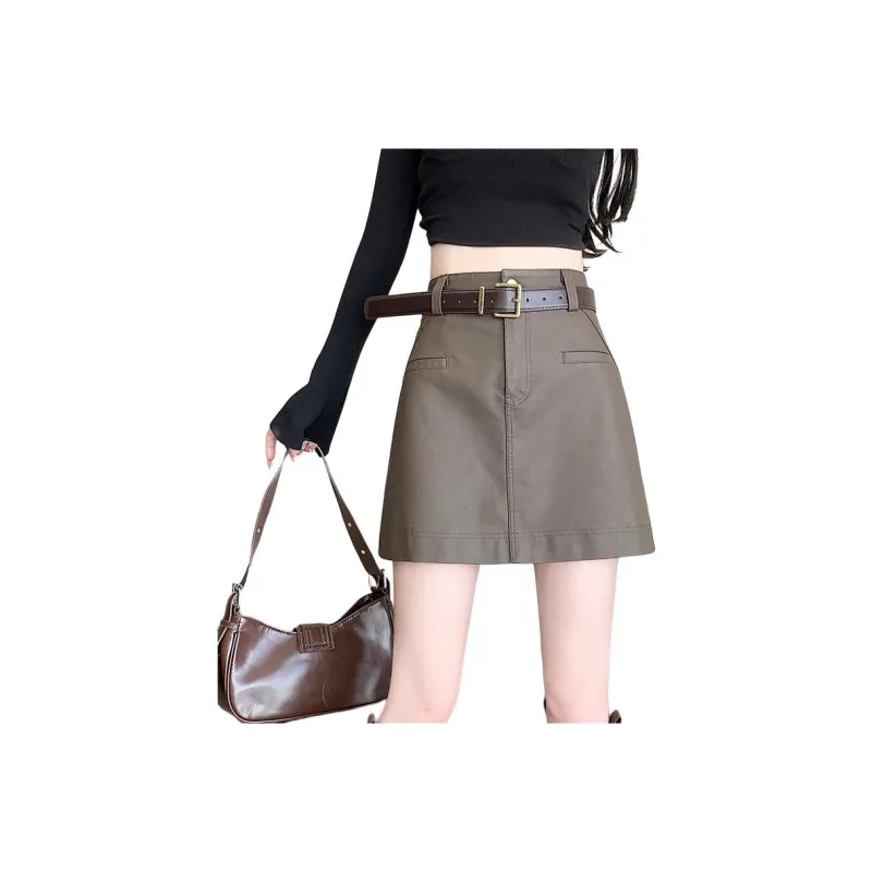 MM Leather Short Skirts Women's-22