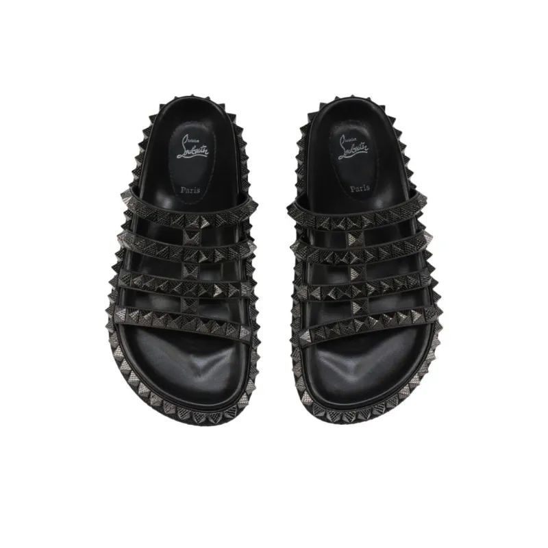 CL LUBOTING Slide Slippers Women's Black-3
