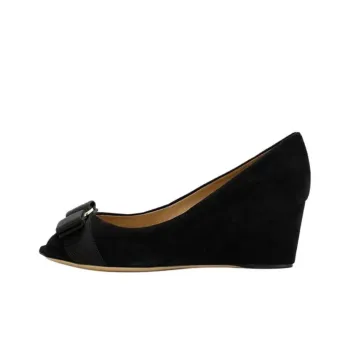 FERRAGAMO Wedge Heel High Heels Women's Black