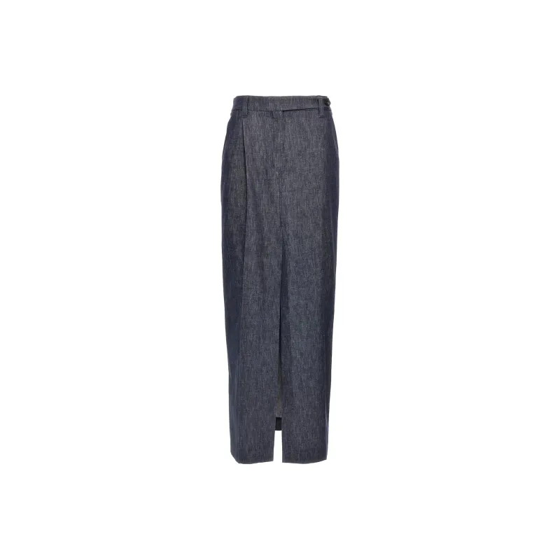 Brunello Cucinelli Front Slit Skirt-0
