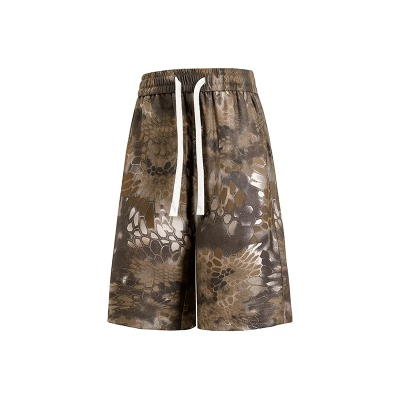 MEIKE Denim Shorts Unisex Coffee-0