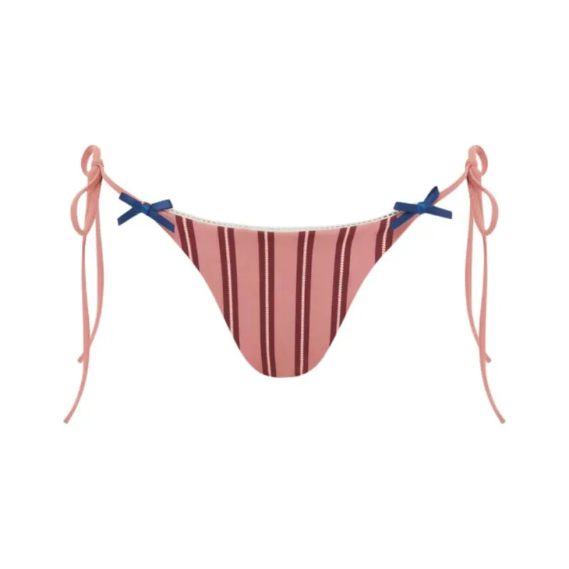 WITH JEAN SS25 Juni Bikini Bottom Bikini Swimming Shorts Women's Pink Stripes-0