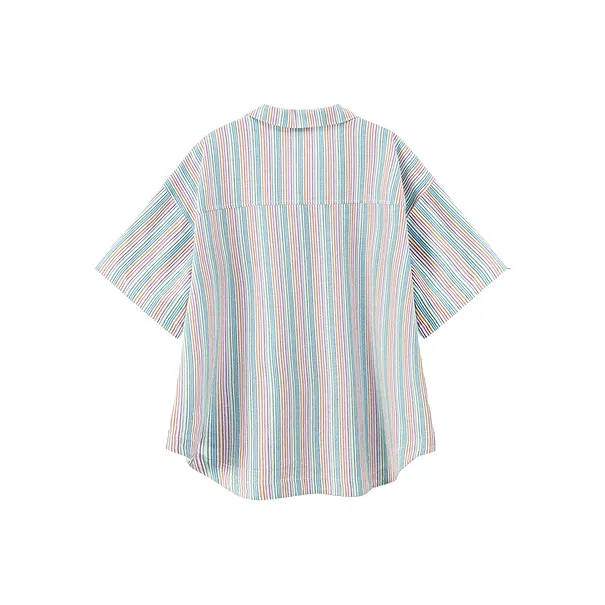 CHUU Shirts Women's Green Stripes-1