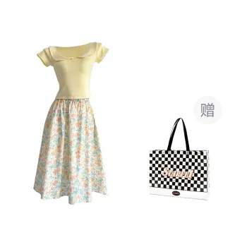 STARFEI Skirt Set Women's Yellow