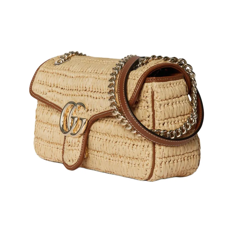 GUCCI GG Marmont Viscose Shoulder Bag Medium Size Women's Beige-1