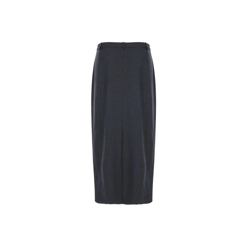 THEORY High Rise Straight Leg Maxi Skirt-0