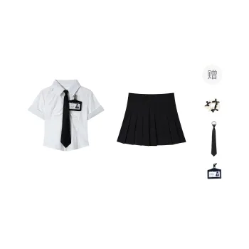 TURN UP Skirt Set Women's White+Black