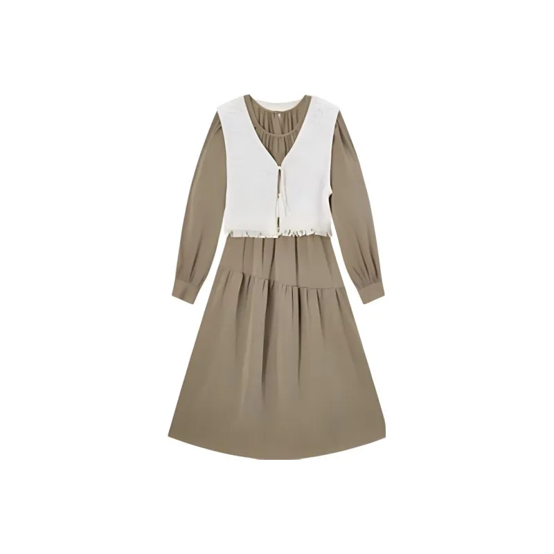 EICHITOO Skirt Set Women's Khaki-0