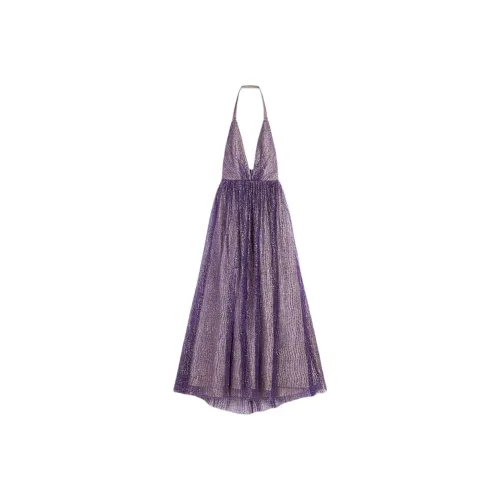 SCANLAN THEODORE Tinsel Tulle Backless Gown Evening Dress Women's VIOLET/Purple