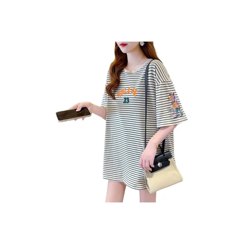 XIANSINIAO Drop Shoulder Sleeve T Shirt Women's-0