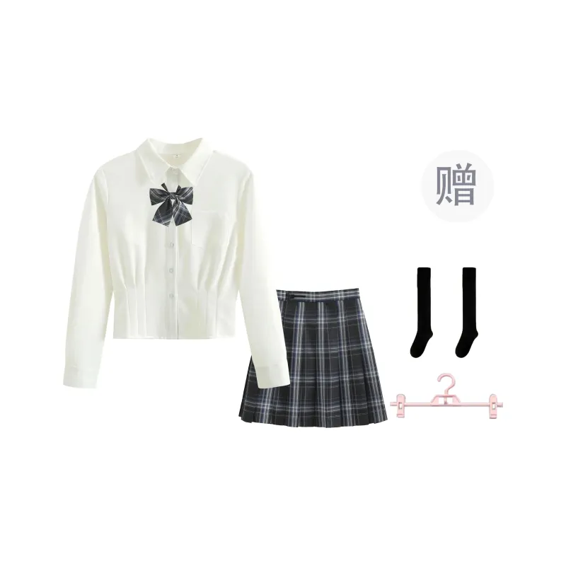 SHENBEI JK Two Piece Skirt Sets Women's-2