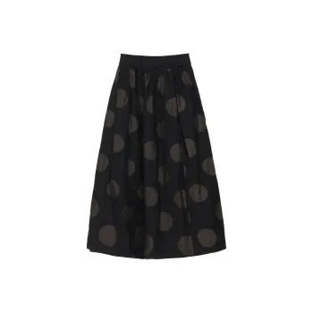 UMA WANG Graphic Printed A Line Midi Skirt