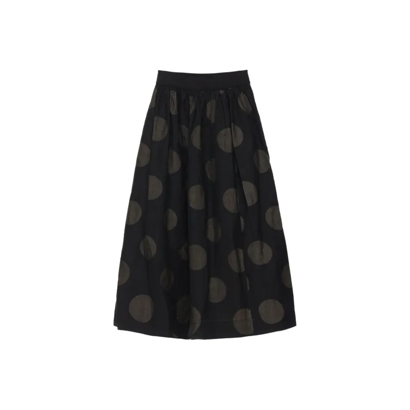 UMA WANG Graphic Printed A Line Midi Skirt-0