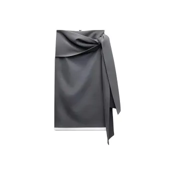 Ao Yes X ZARA AO YES Collaboration Casual Long Skirts Women's Gray