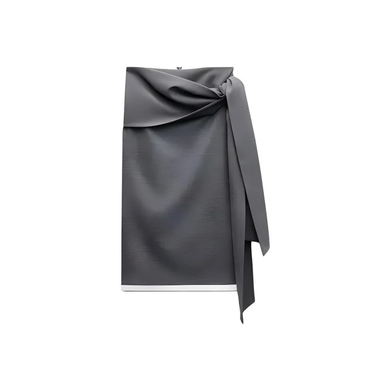 Ao Yes X ZARA AO YES Collaboration Casual Long Skirts Women's Gray-0