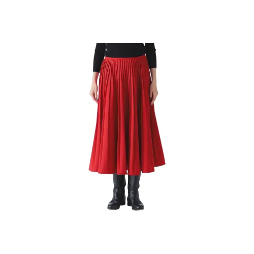 Beams Casual Long Skirt Women's Red
