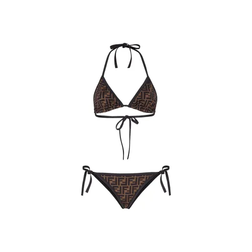 FENDI Monogram Printed Two Piece Bikini Set