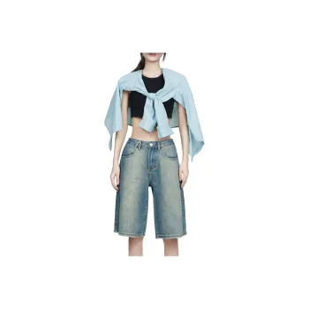 ZNZX Denim Shorts Women's Nostalgic Blue