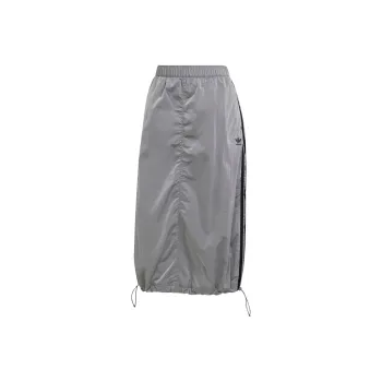 Adidas Originals ADICOLORMidi WOVEN NYLON SKIRT Casual Long Skirts Women's Pure Ice Gray