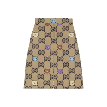 GUCCI Casual Long Skirts Women's Brown