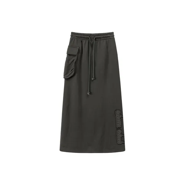 CHUU Casual Long Skirts Women's Carbon Gray-0