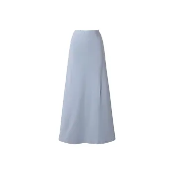 Wen Shan Casual Long Skirt Women's Light Blue