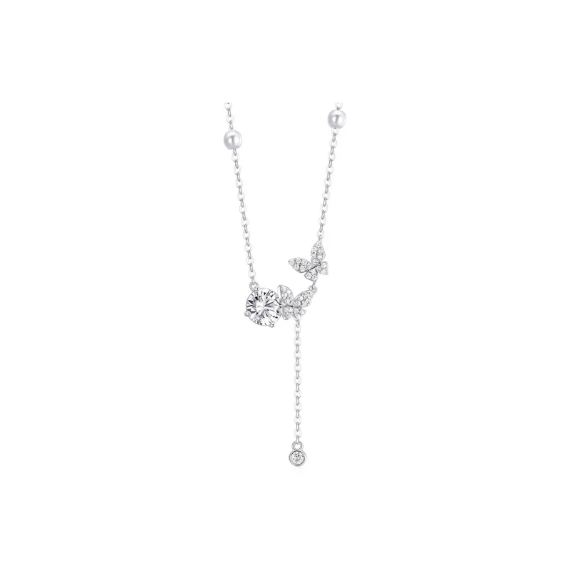 KADER Shimmering Butterfly Dance Series 925 Sterling Silver Necklaces Women's-0