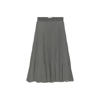 ARITZIA Wilfred New Twirl Pleated Skirt Casual Long Skirts Women's Coal Grey/Coal Gray