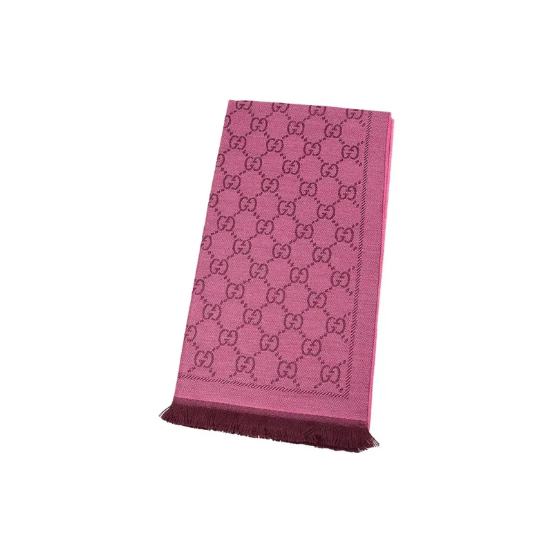 GUCCI Knit Scarves Women's Rose Red-3
