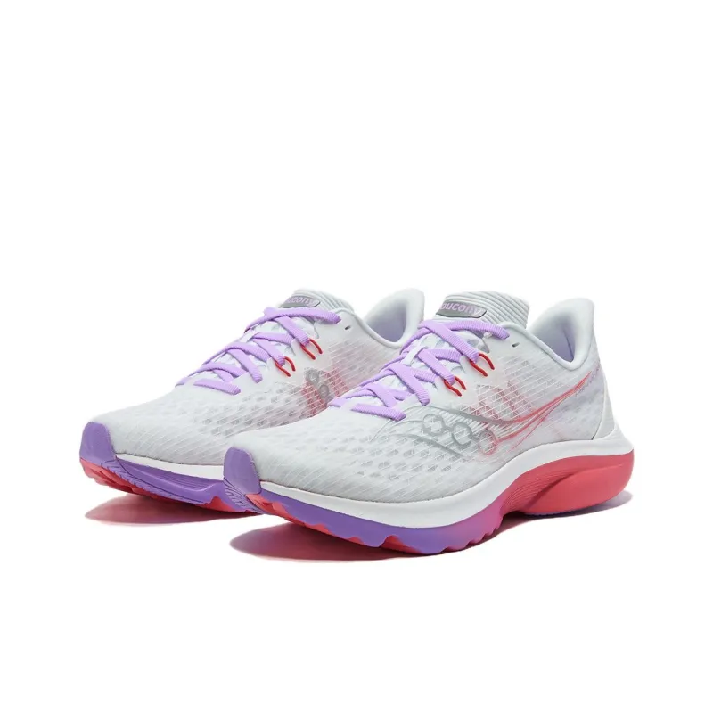 Saucony Kinvara16 Cushioning, Wear Resistant Low Top Casual Running Shoes Women's White Red-2