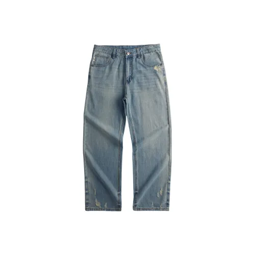 AHAH Jeans Men Black Light Blue