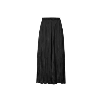 Hopeshow Casual Long Skirt Women's Black