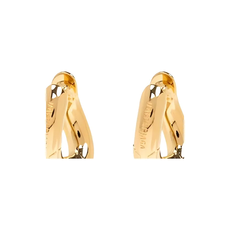 Balenciaga Brass Earrings Women's Gold-1