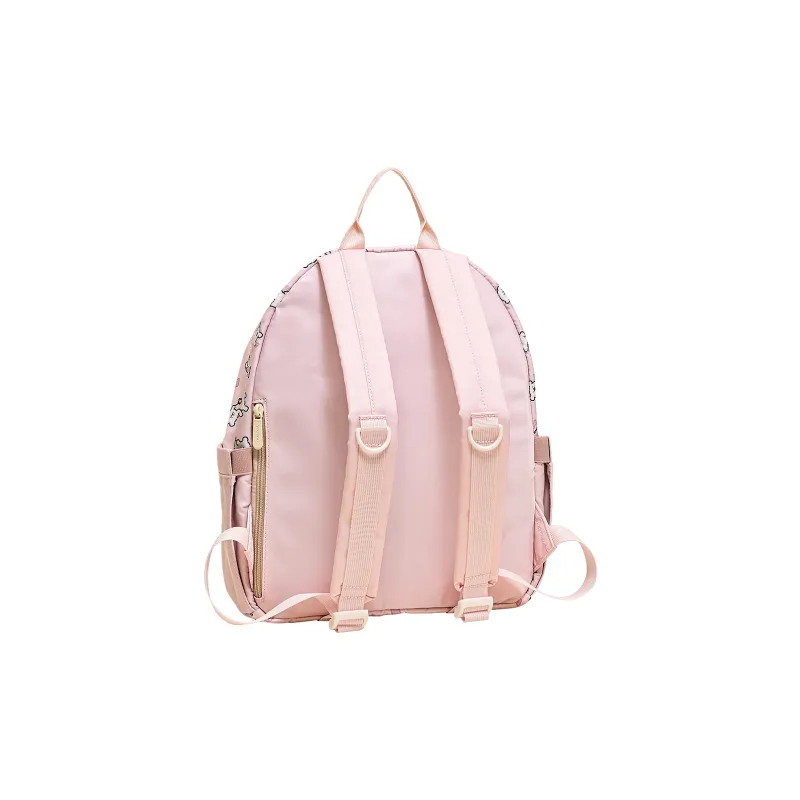TOUTOU Maltese Collaboration Fabric Backpack Large Size Women's Cream Yellow/Sea Salt Blue-17