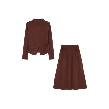 ABCMININ Skirt Set Women's Burgundy